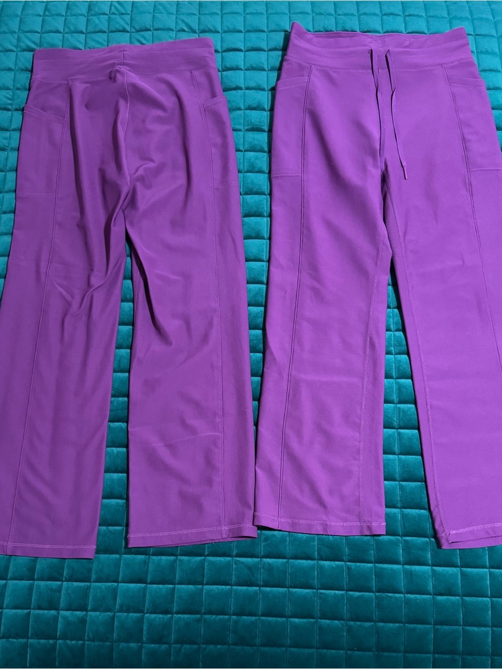 Women's Purple Athletic Pants with Drawstring Waist (2 pairs)